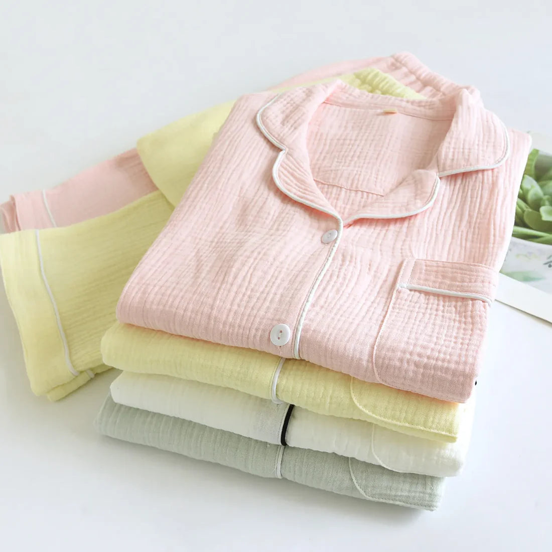 The Long Sleeve - 100% Muslin Cotton Pajama