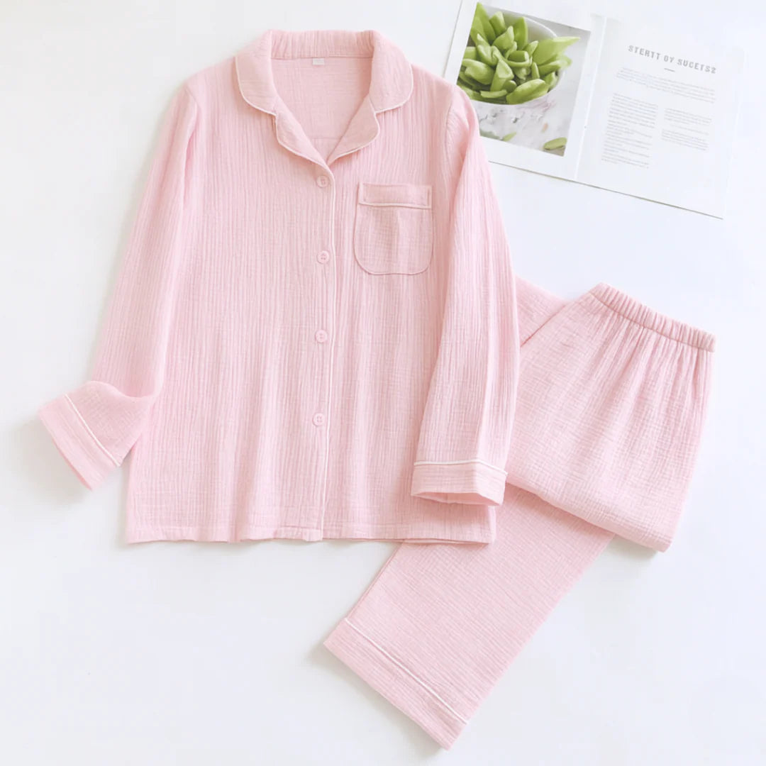 The Long Sleeve - 100% Muslin Cotton Pajama